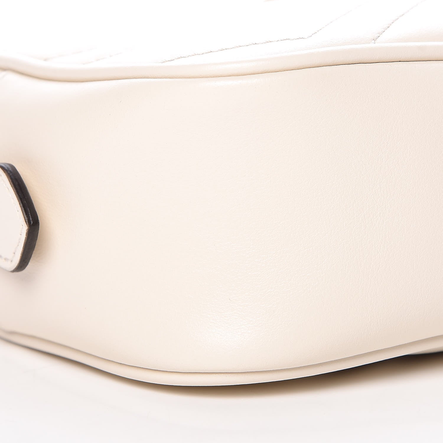 Gucci Calfskin Matelasse Mini GG Marmont Chain Shoulder Bag White 8 of 9