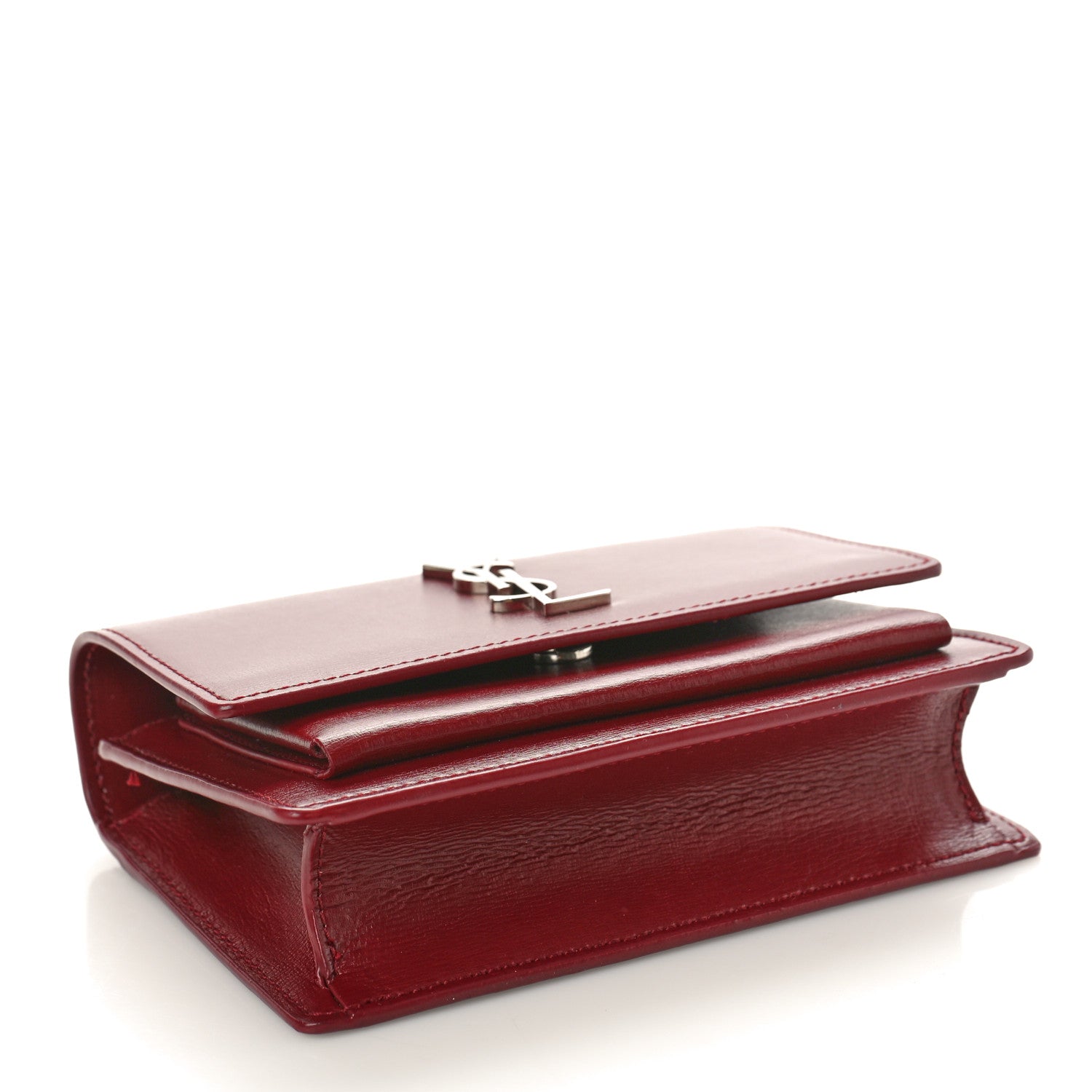 Saint Laurent Calfskin Monogram Sunset Chain Wallet Palissandre 4 of 10