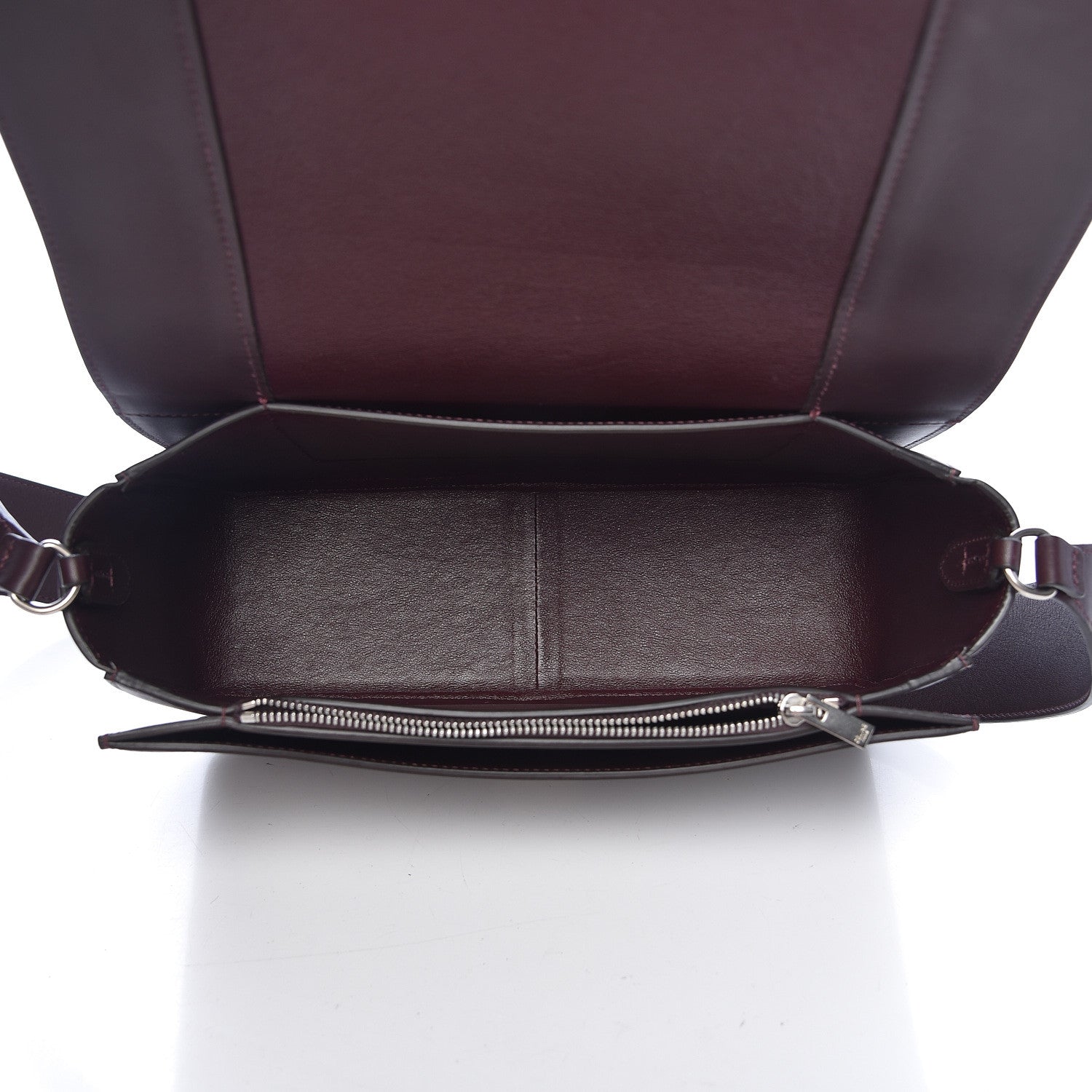 Celine Shiny Smooth Calfskin Medium Frame Shoulder Bag Burgundy Pearl Blue 5 of 14