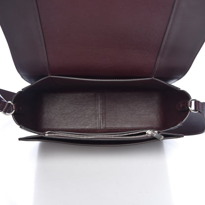 Celine Shiny Smooth Calfskin Medium Frame Shoulder Bag Burgundy Pearl Blue 5 of 14