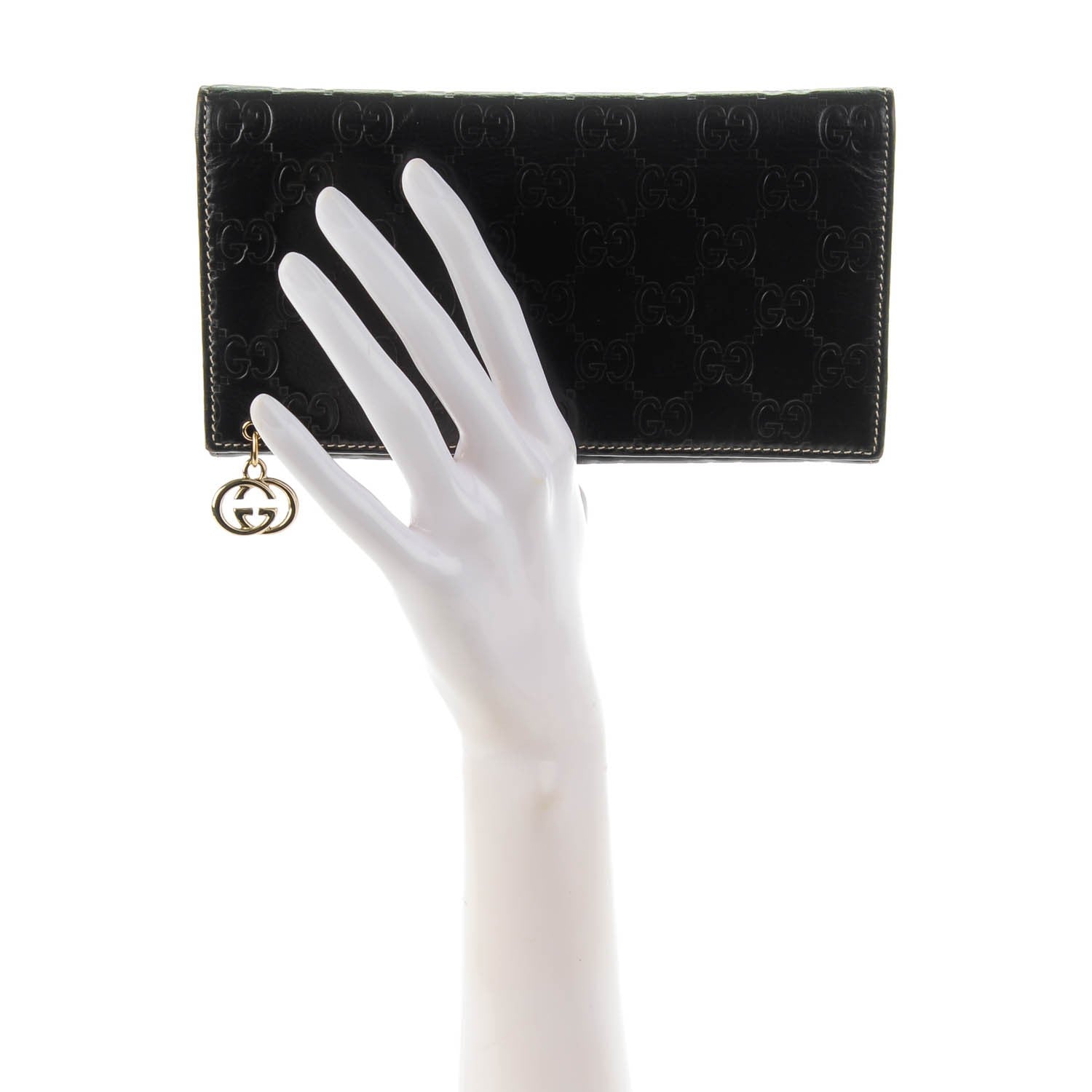 Gucci Guccissima Signature GG Pierce Continental Wallet Chocolate 2 of 7