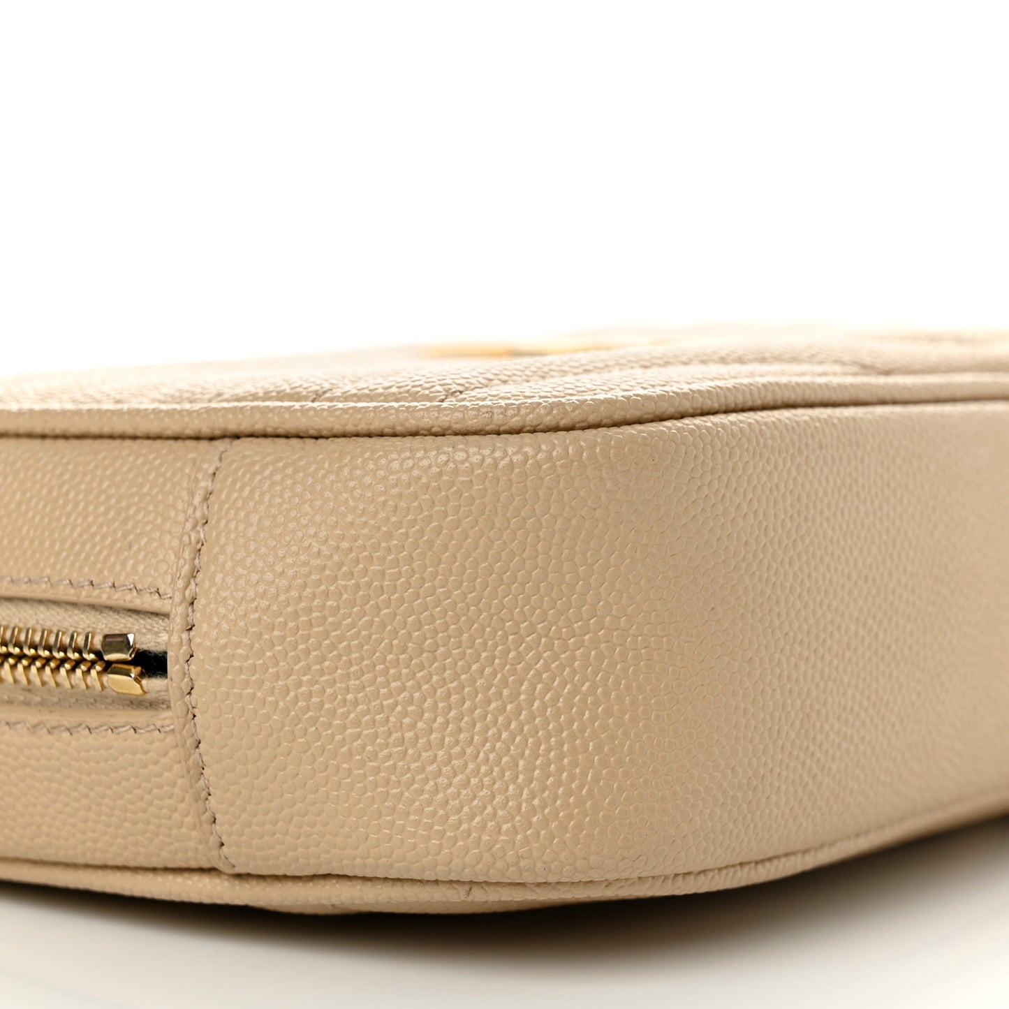 Grain De Poudre Matelasse Monogram Mini Lou Camera Bag Dark Beige