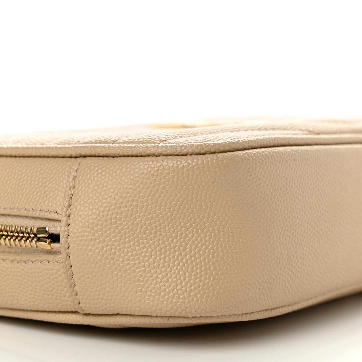Saint Laurent Grain De Poudre Matelasse Monogram Mini Lou Camera Bag Dark Beige 8 of 10