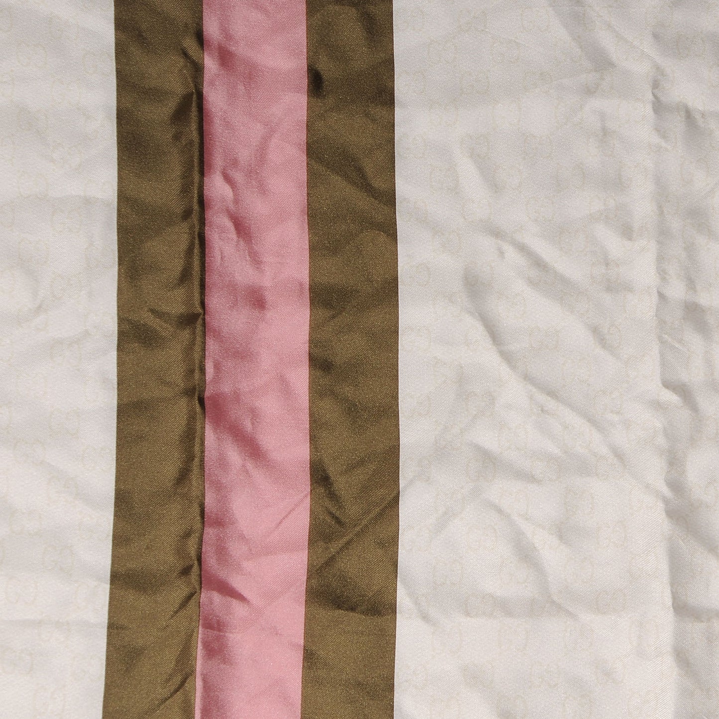 Silk Bamboo GG Web Print Scarf Ivory