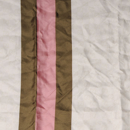 Gucci Silk Bamboo GG Web Print Scarf Ivory 4 of 4