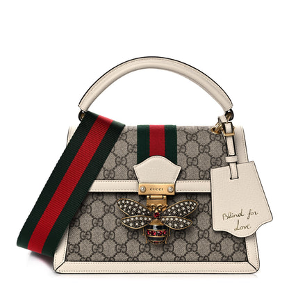 Gucci GG Supreme Monogram Small Queen Margaret Top Handle Bag White 1 of 13