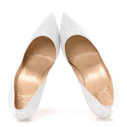 Christian Louboutin Shiny Nappa Pigalle Follies 100 Pumps 36 White 2 of 8