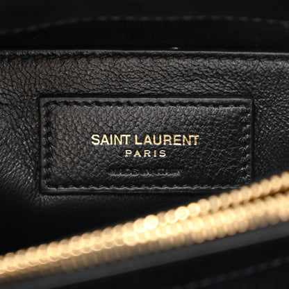 Saint Laurent Calfskin Y Quilted Monogram Small Loulou Chain Satchel Black 6 of 11