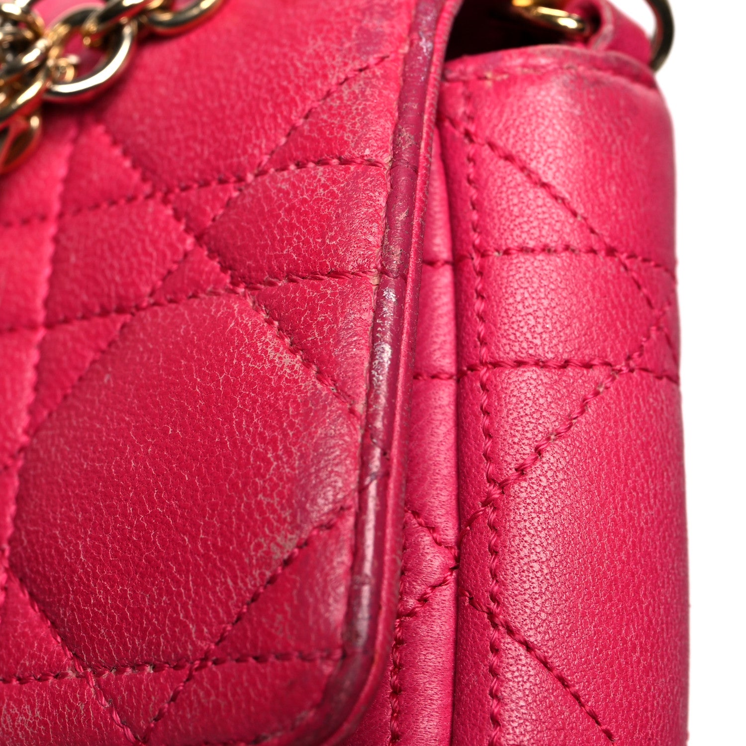 Christian Dior Lambskin Cannage Miss Dior Promenade Pouch Fuchsia 20 of 21