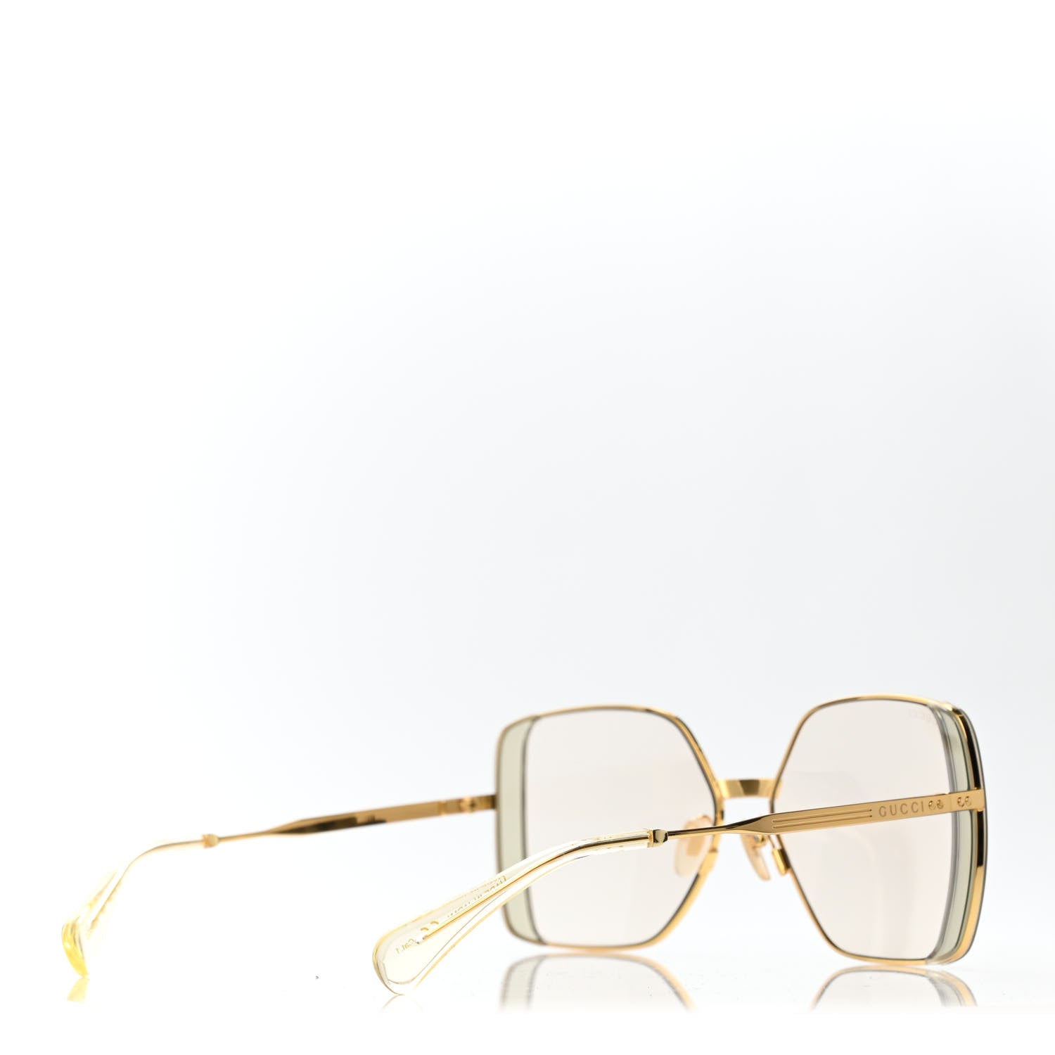 Gucci Square Frame GG0992S Sunglasses Gold 4 of 4