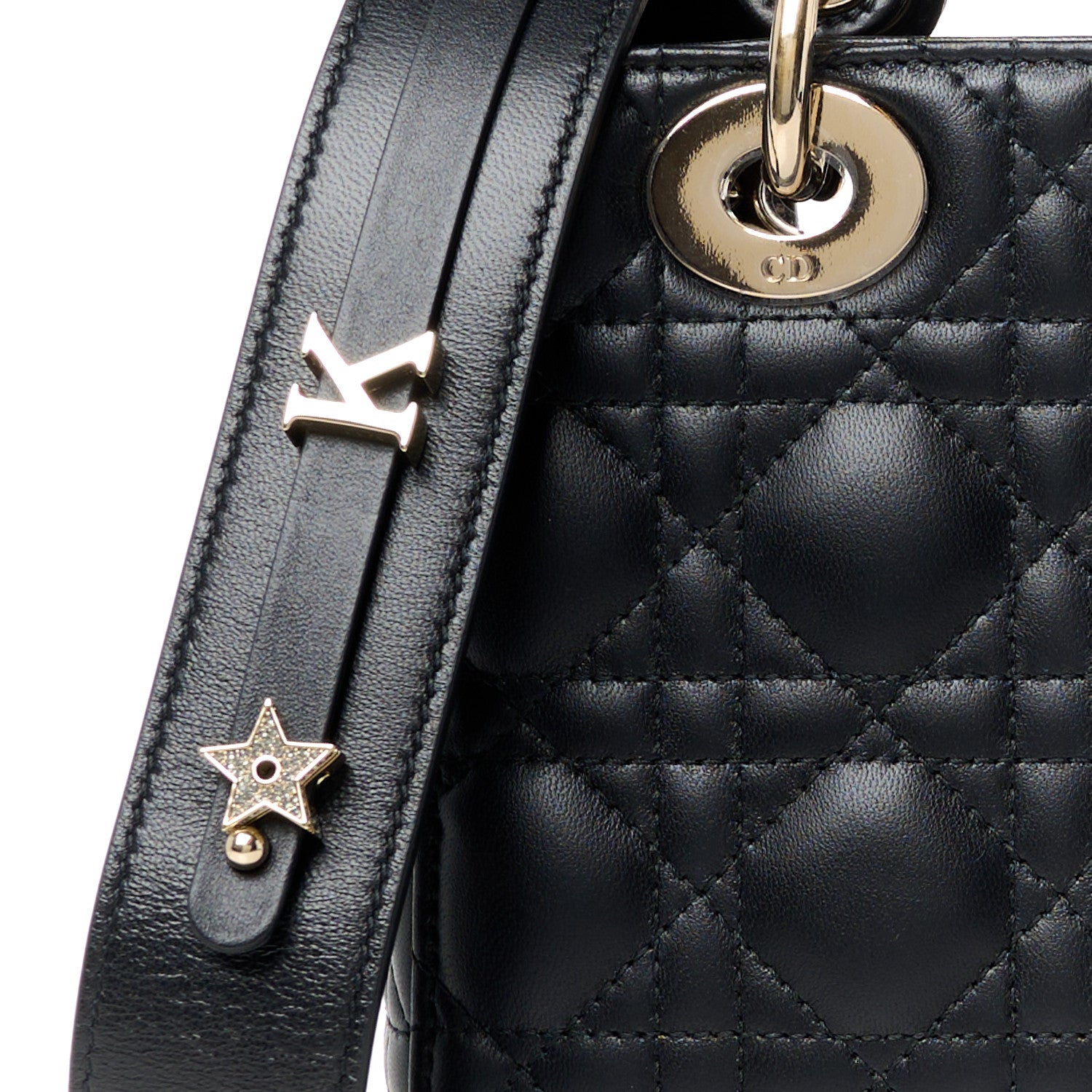 Christian Dior Lambskin Cannage Small My ABCDior Lady Dior Black 8 of 10