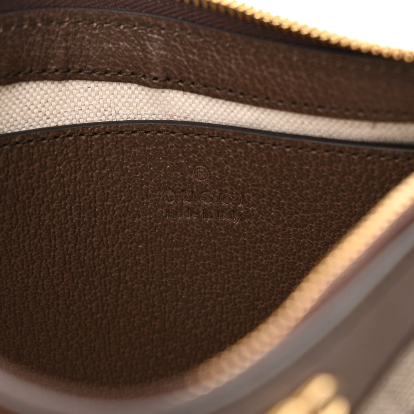 GG Supreme Monogram Textured Dollar Calfskin Web Small Ophidia GG Handbag Beige Ebony New Acero
