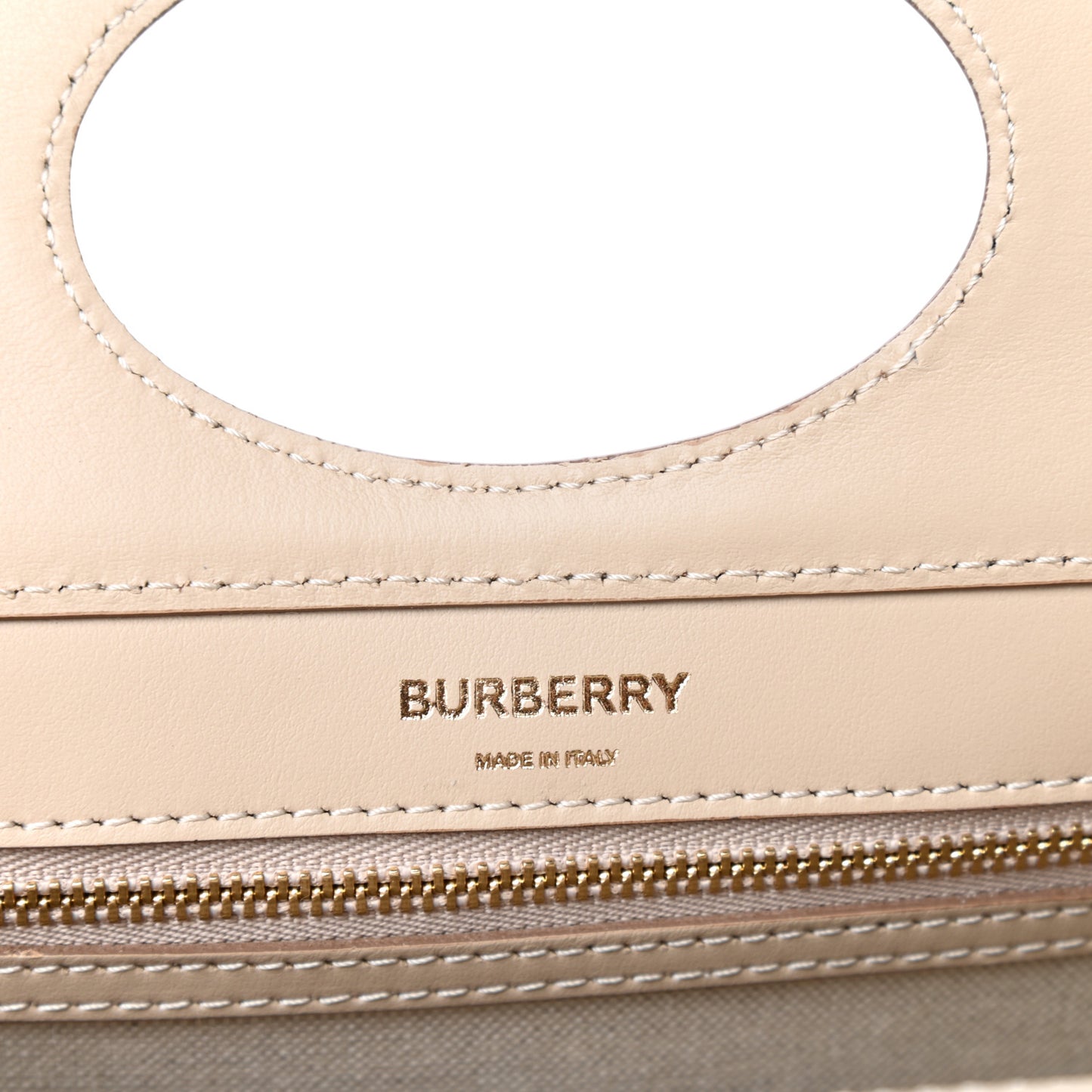 Smooth Calfskin Canvas Check Mini Pocket Bag Dusty Sand Soft Fawn
