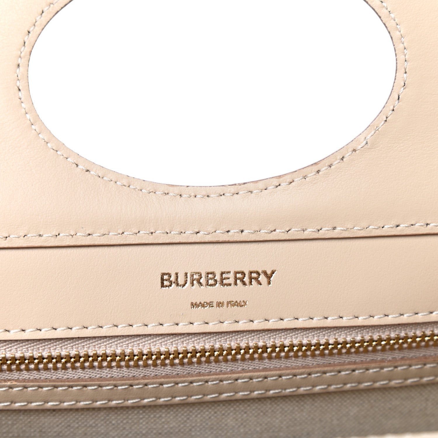 Burberry Smooth Calfskin Canvas Check Mini Pocket Bag Dusty Sand Soft Fawn 6 of 10