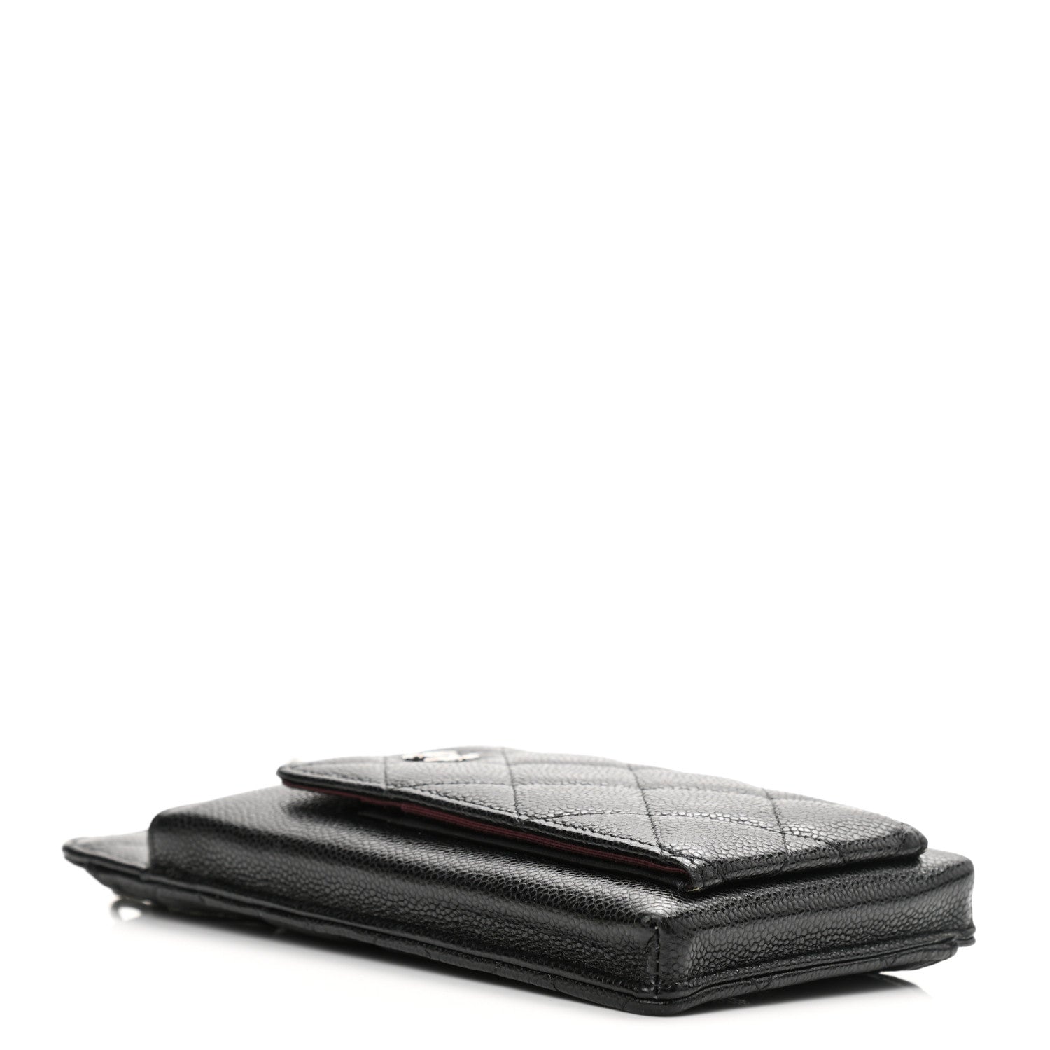 Chanel Caviar Quilted CC Phone Holder Black 4 of 13