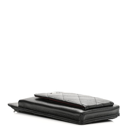 Chanel Caviar Quilted CC Phone Holder Black 4 of 13