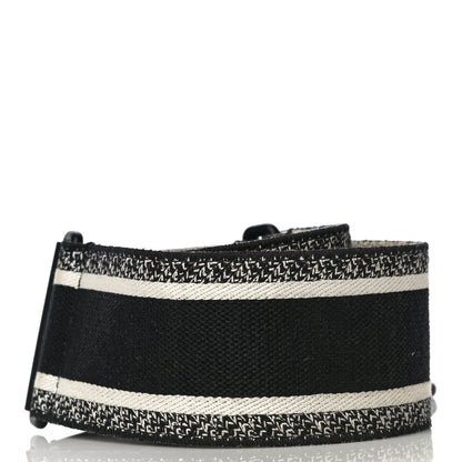 Christian Dior Canvas Embroidered Shoulder Strap Black 2 of 12