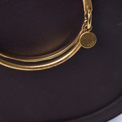 Chloe Calfskin Suede Medium Nile Bracelet Bag Carbon Brown 8 of 11