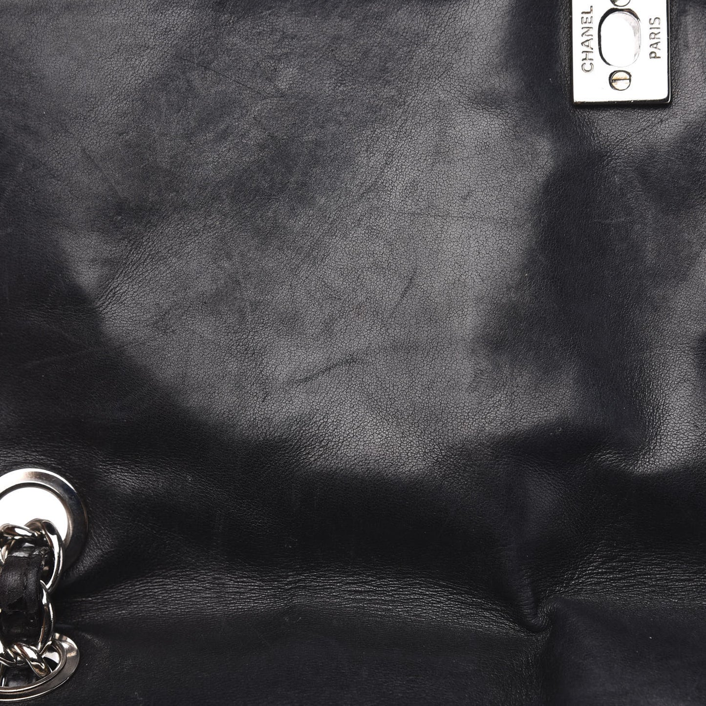 Vinyl Quilted In the Business Flap Bag Black