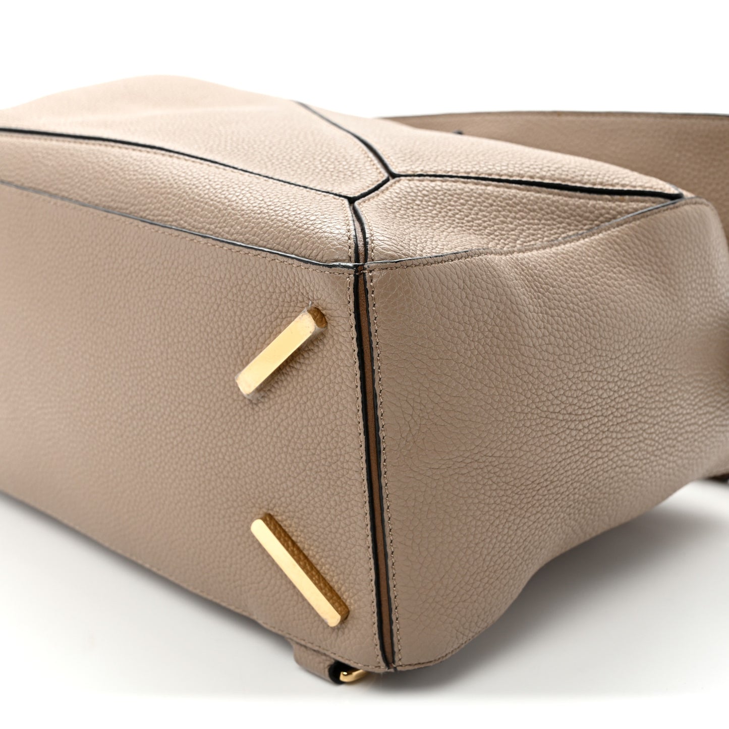 Grained Calfskin Medium Puzzle Bag Sand Mink
