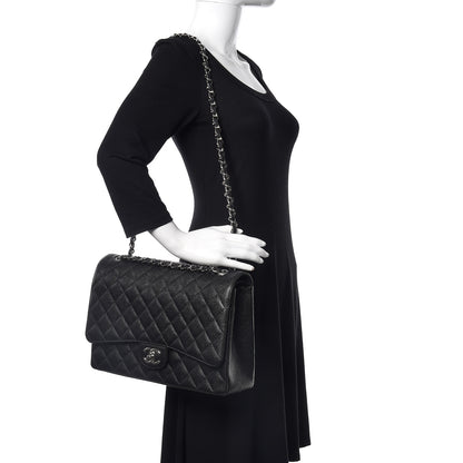 Chanel Caviar Quilted Maxi Double Flap Black 2 of 9