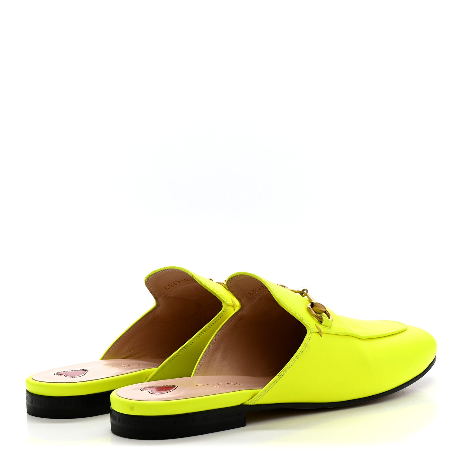 Gucci Malaga Kid Womens Princetown Slippers 38 Yellow Fluo 4 of 11