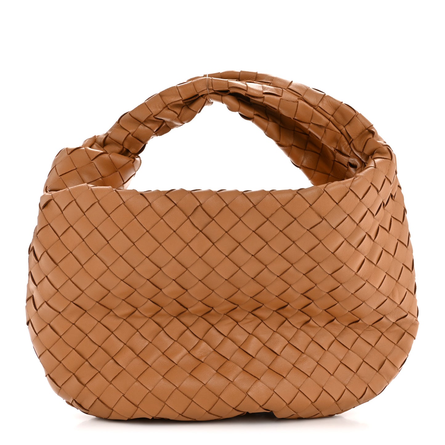Nappa Intrecciato Teen Jodie Hobo Caramel