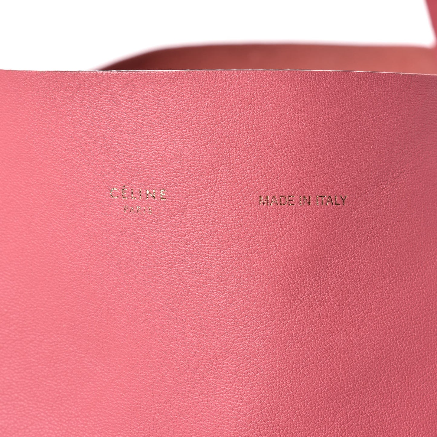 Lambskin Horizontal Bi-Color Cabas Pink Rust