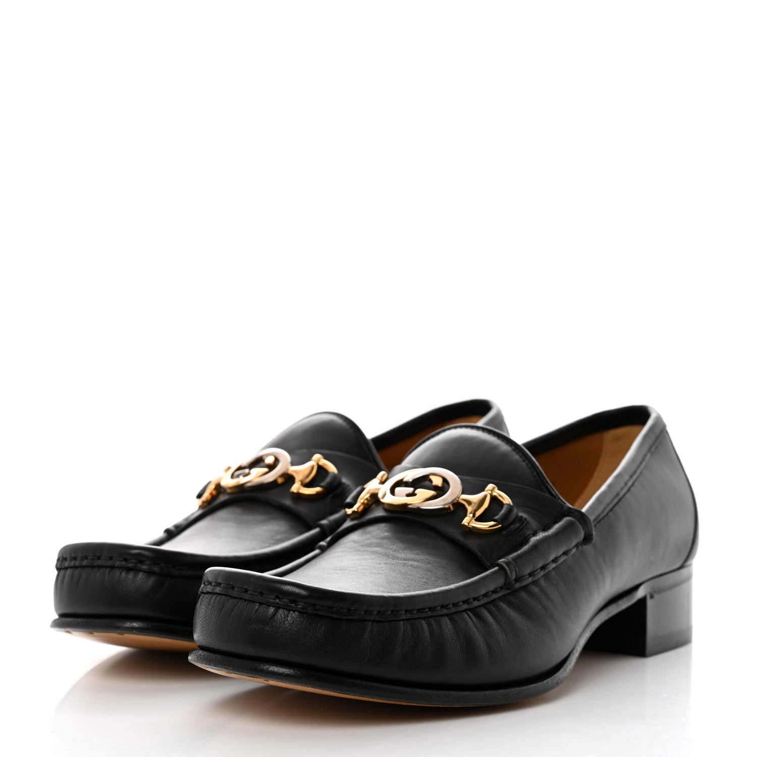 Gucci Agnello Plonge Granada Kid Mens Zumi Loafers 8 Black 3 of 9