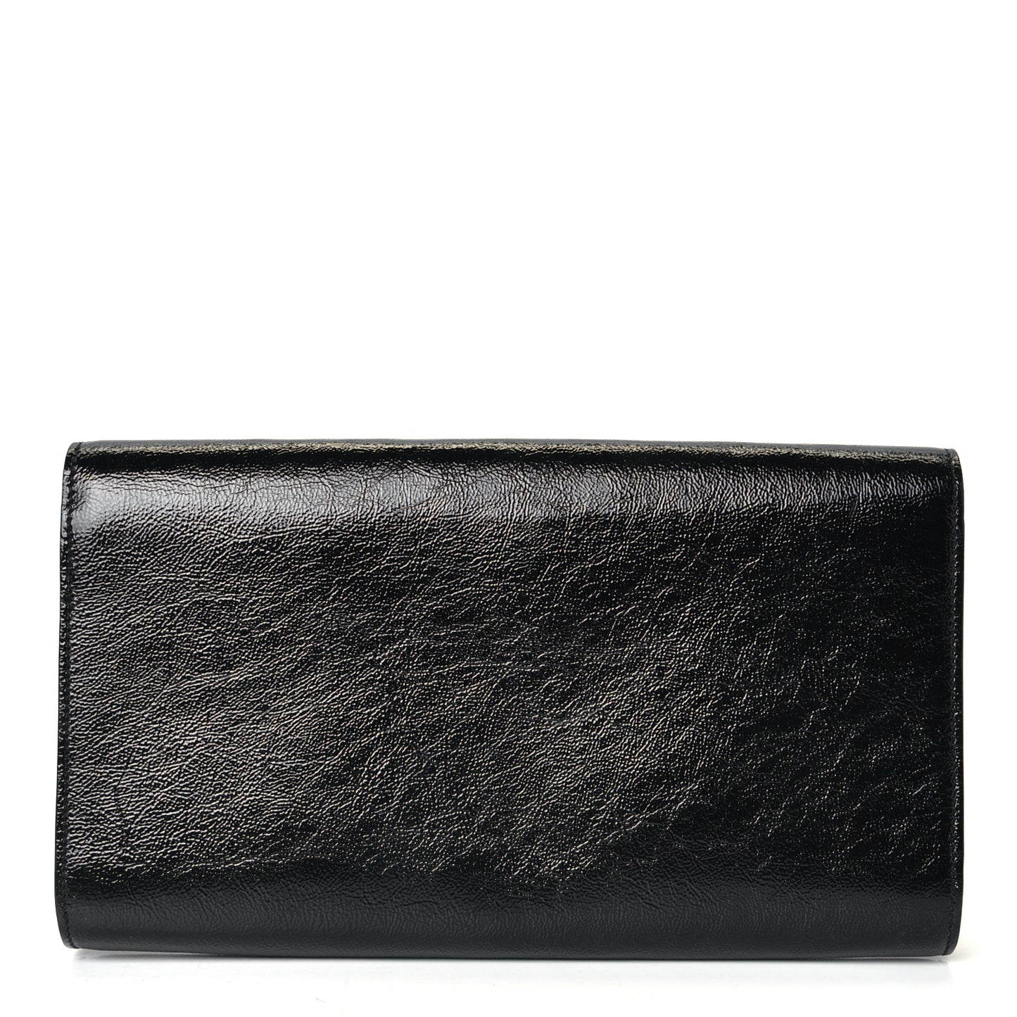 Textured Patent Monogram Large Belle De Jour Clutch Black