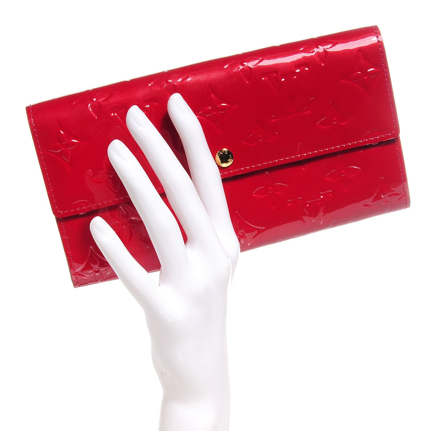 Louis Vuitton Vernis Sarah Wallet Pomme D'Amour 2 of 8