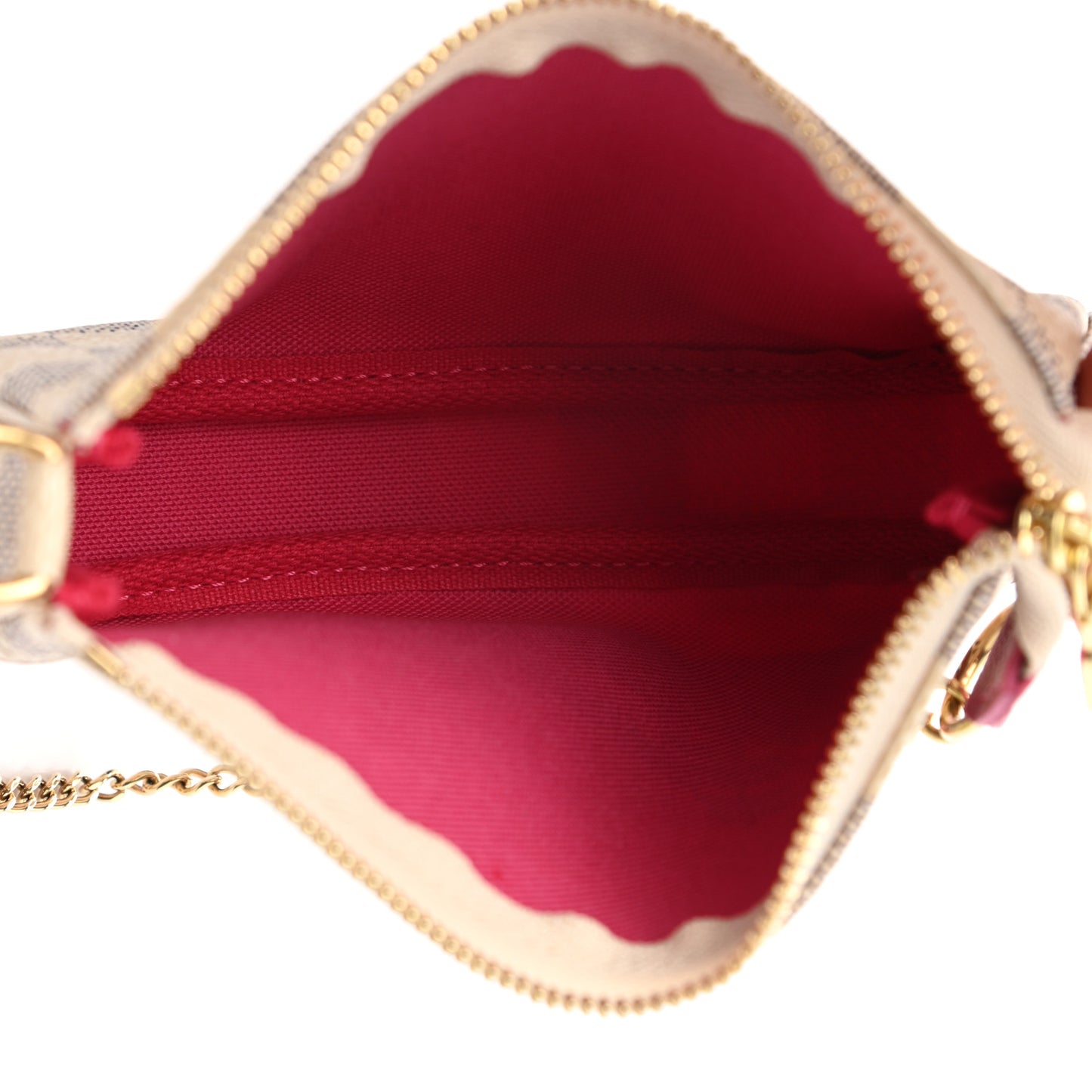 Damier Azur 2021 Christmas Animation Hollywood Mini Pochette Accessories Fuchsia