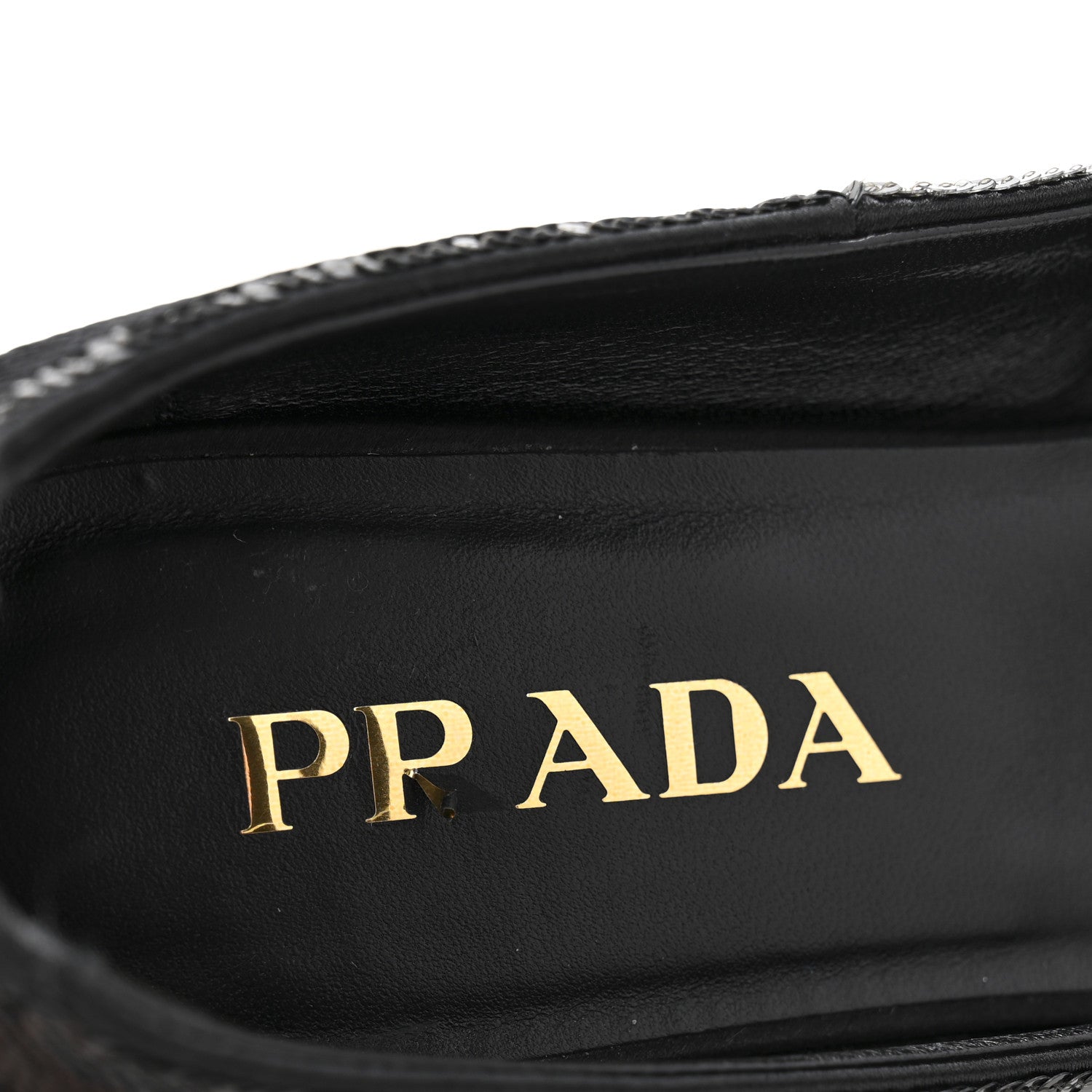 Prada Sequin Triangle Pumps 37.5 Black 8 of 11