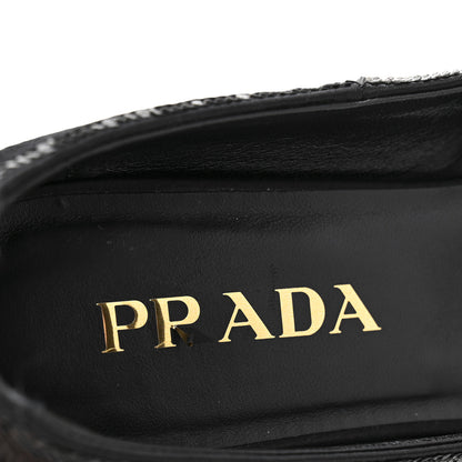 Prada Sequin Triangle Pumps 37.5 Black 8 of 11