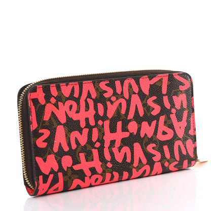 Louis Vuitton Monogram Graffiti Zippy Wallet Fuchsia 2 of 12