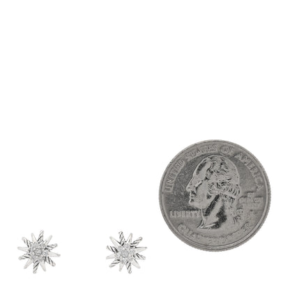 David Yurman Sterling Silver Diamond 10mm Petite Starburst Earrings 2 of 4