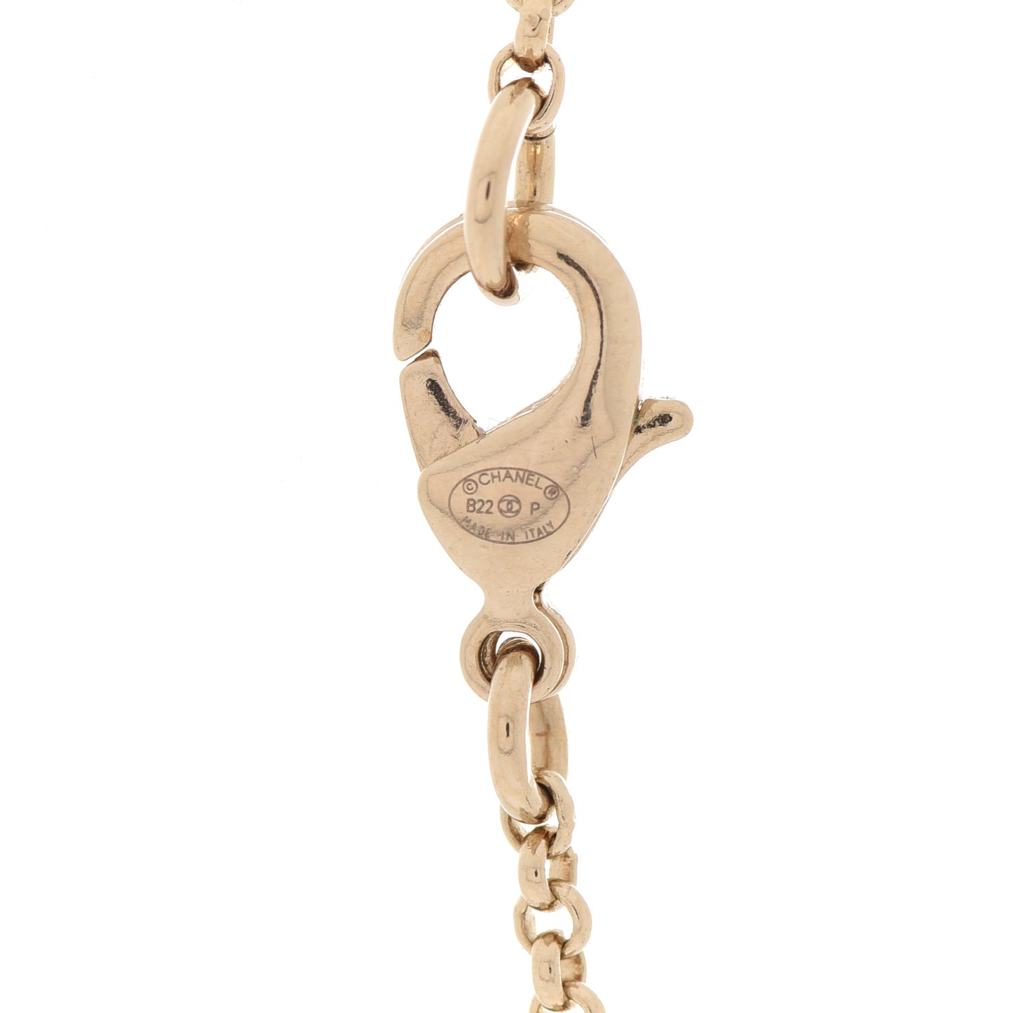 CC Heart Chain Pendant Necklace Gold
