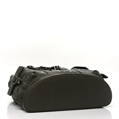 Gucci Piuma Calfskin Jumbo GG Embossed Double Buckle Backpack Dark Vintage Olive 4 of 9