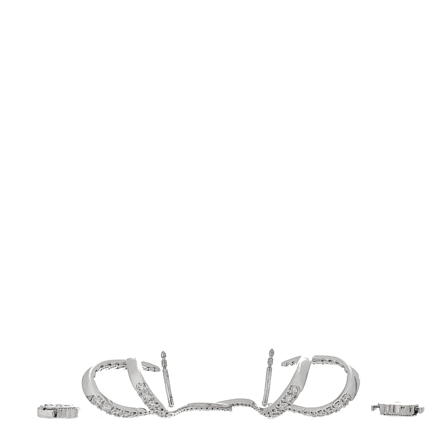 18K White Gold Diamond Gatsby Daisy Earrings