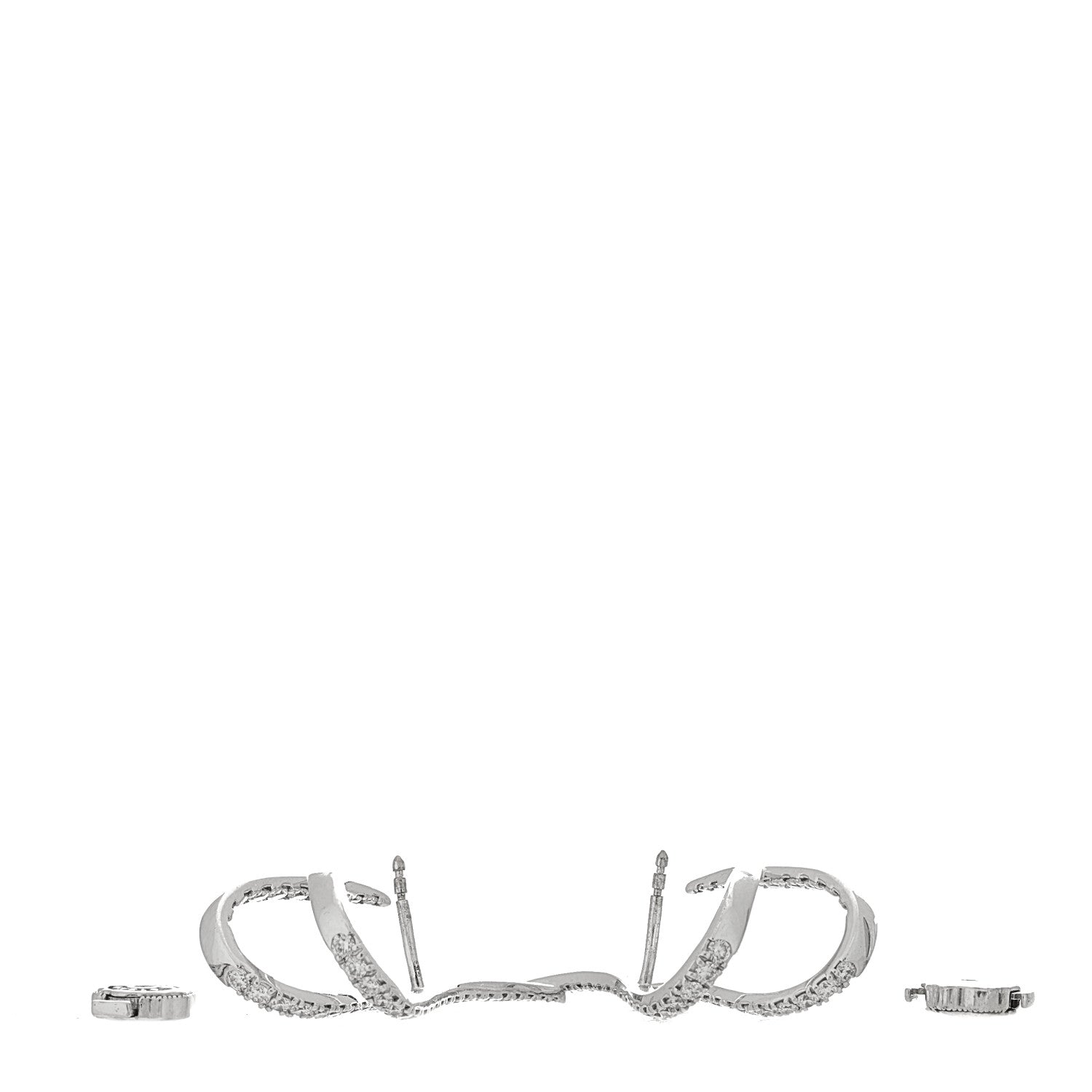 Messika 18K White Gold Diamond Gatsby Daisy Earrings 3 of 5
