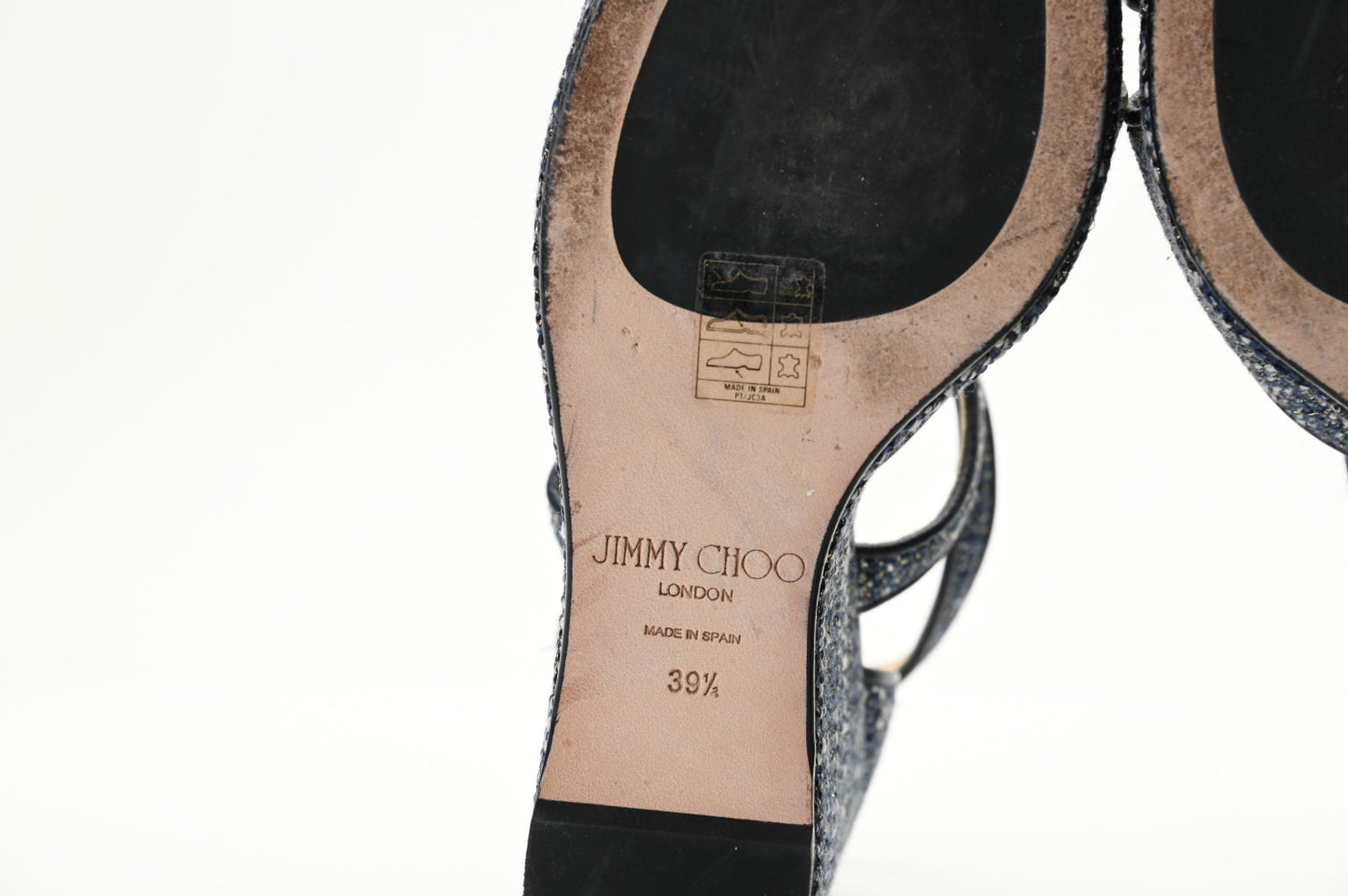 Tweed Alanah 105 Wedge Sandals 39.5 Blue