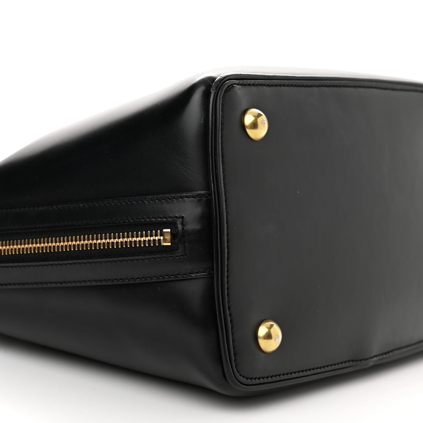 Calfskin Medium Emmanuelle Bucket Bag Black