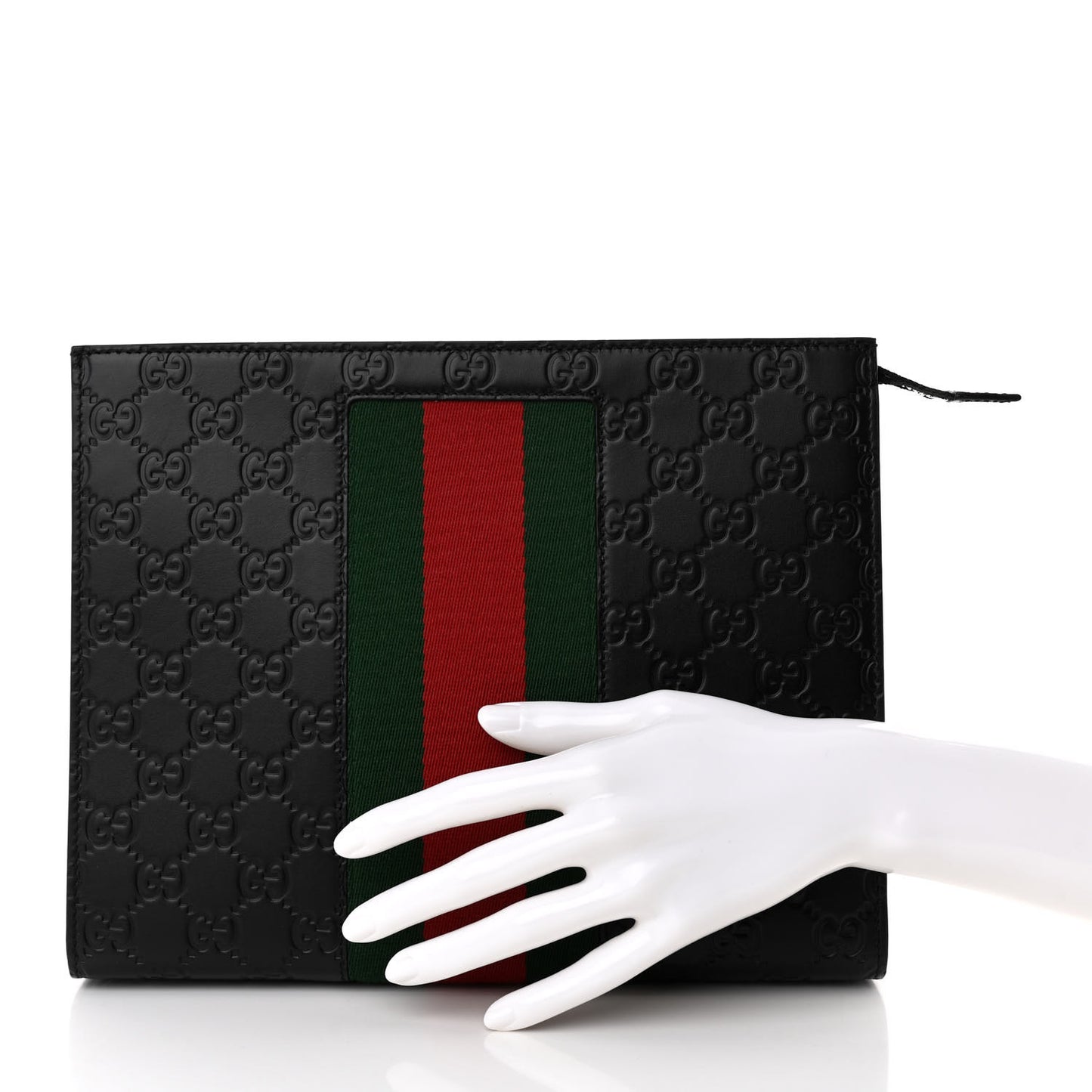 Guccissima Signature Web New Web Cosmetic Case Black