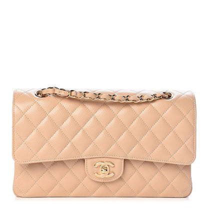 Chanel Caviar Quilted Medium Double Flap Beige Clair 1 of 11