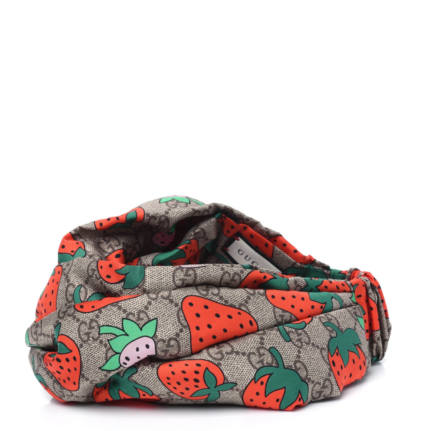 Gucci Silk Monogram Strawberry Print Headband M 3 of 3