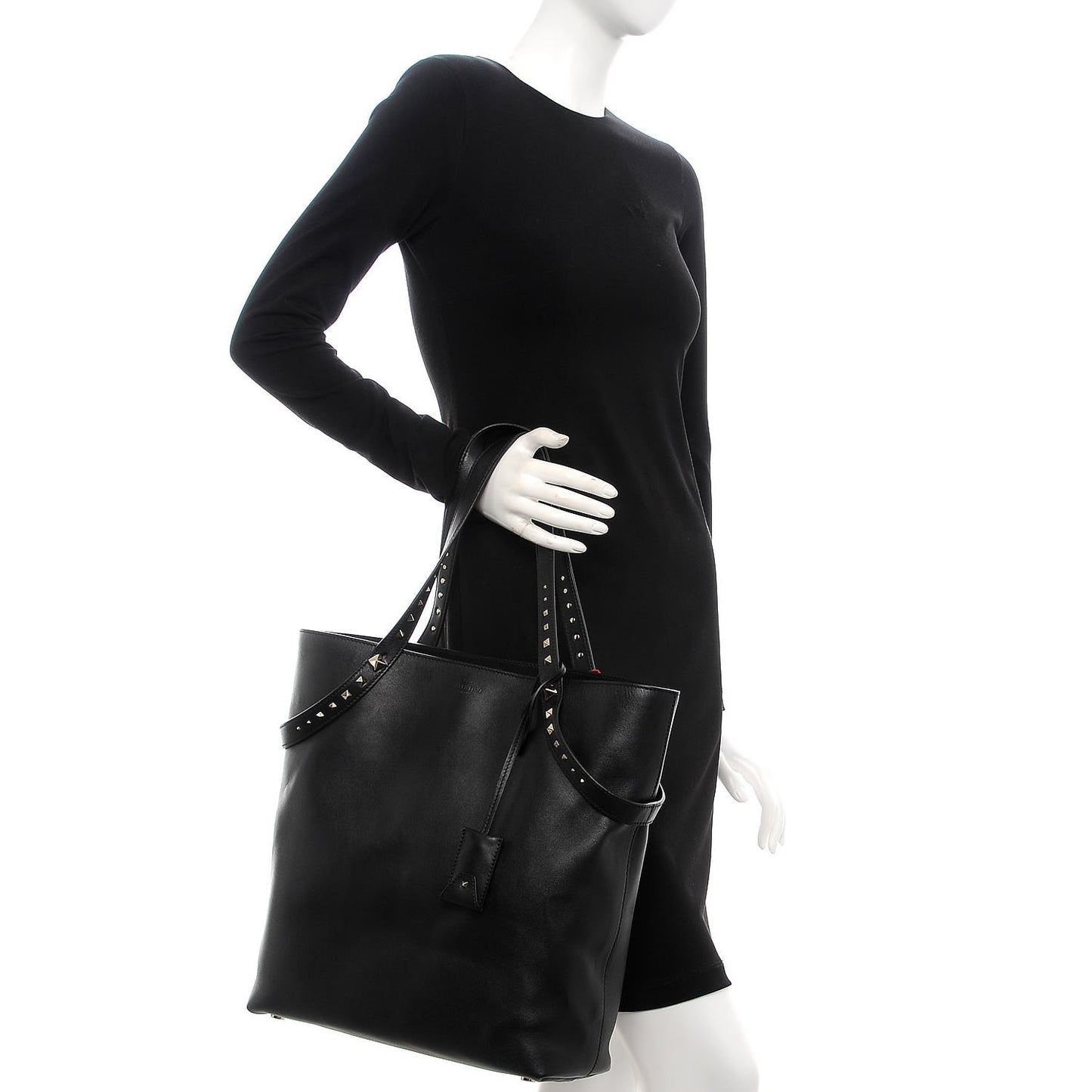 Vitello Lovestud Tote Black
