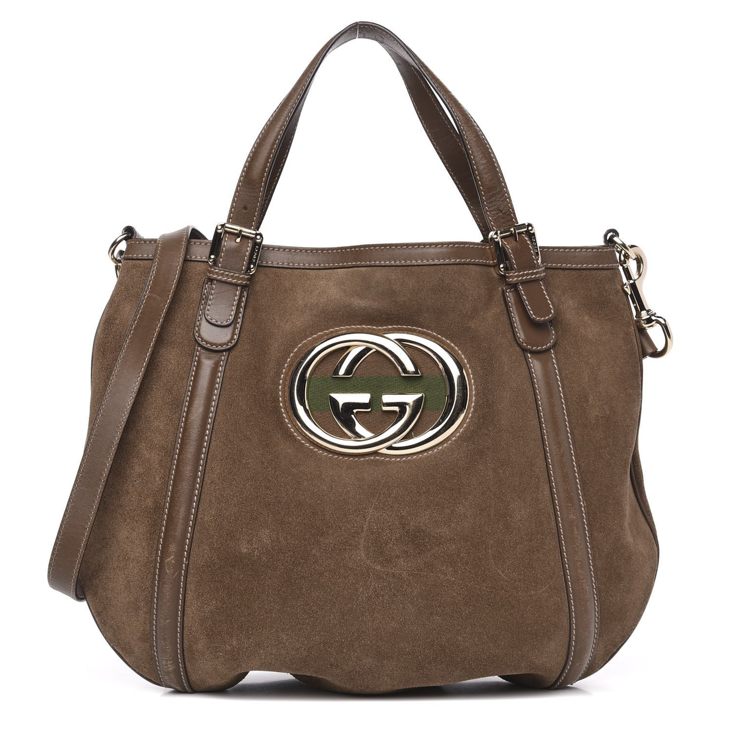Suede Medium Britt Tote Brown