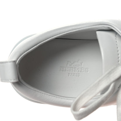 Hermes Calfskin Womens Happy Sneakers 36.5 White 7 of 9