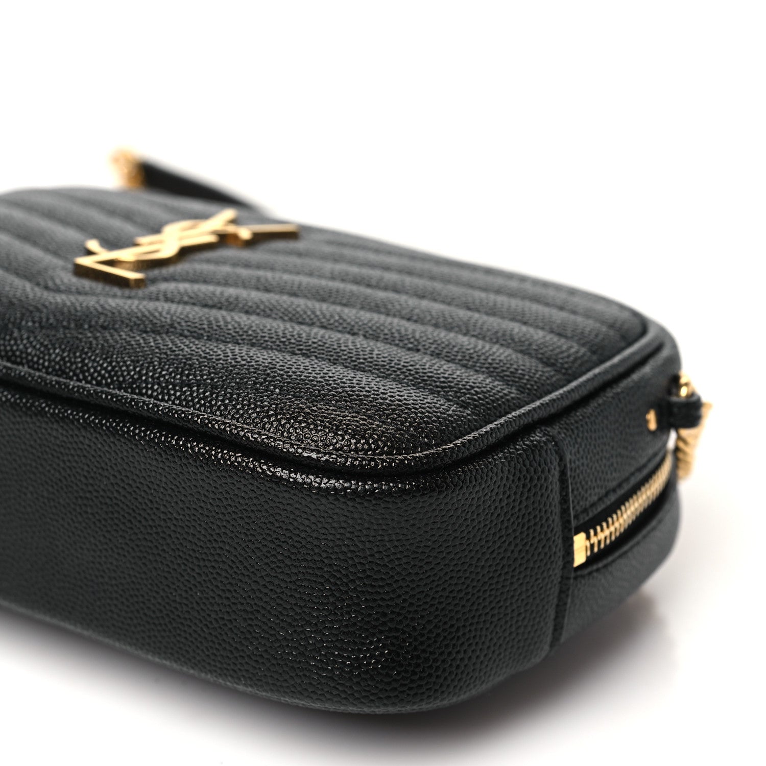 Saint Laurent Grain De Poudre Matelasse Monogram Mini Lou Camera Bag Black 10 of 10