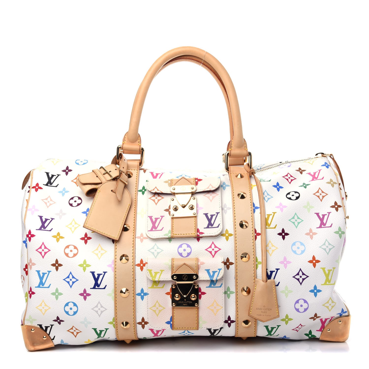 Louis Vuitton Monogram Multicolor Keepall 45 White 1 of 8